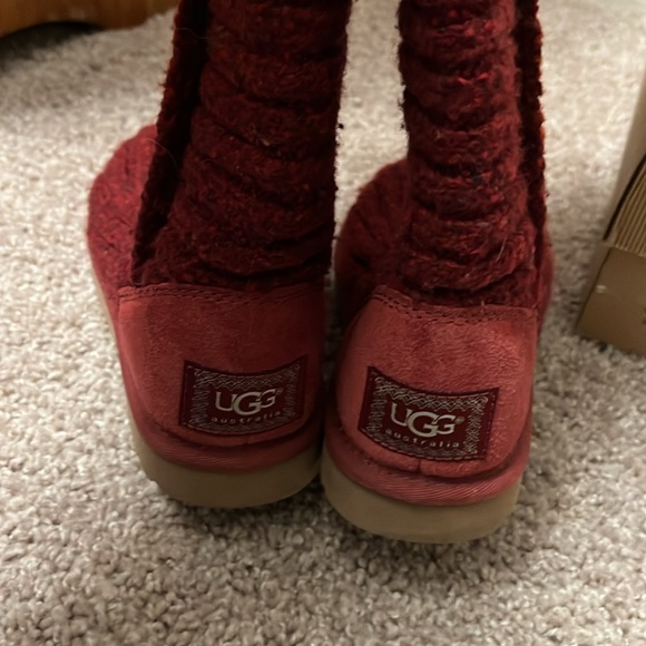 Classic Cardy Uggs - red-sangria sweater boots - Picture 7 of 12